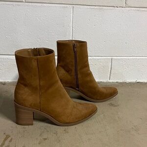 Target Tan Suede Heeled Boots